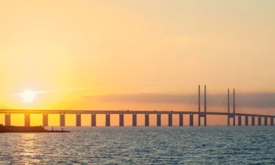 Øresund bridge between Sweden and Denmark.