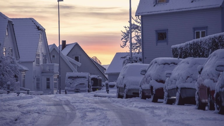 Snowy Stavanger, Norway