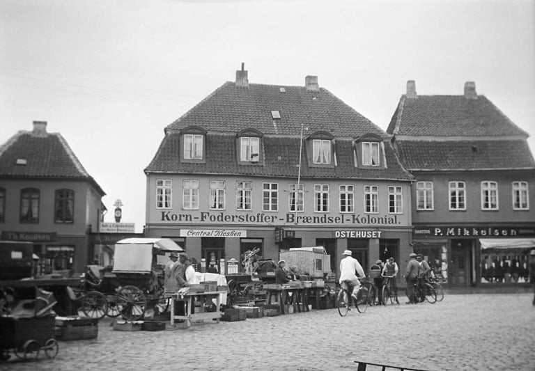 Market in Nakskov on the island of Lolland.