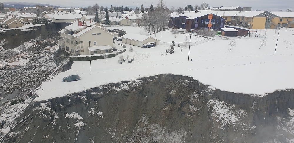 The Gjerdrum quick clay landslide in 2020. Photo: Jaran Wasrud/NVE.