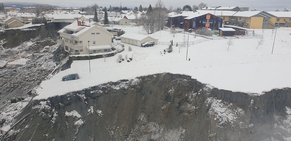 The Gjerdrum quick clay landslide in 2020. Photo: Jaran Wasrud/NVE.