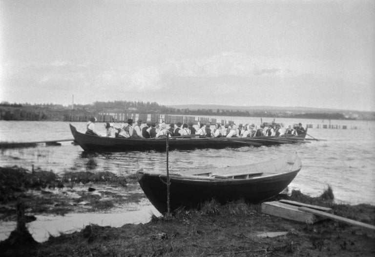 The Sollerön island church boat in Sweden.