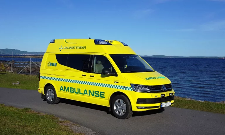A new Norwegian ambulance in the south of Norway