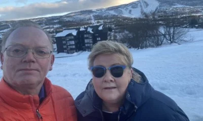 Erna Solberg on winter holiday vacation