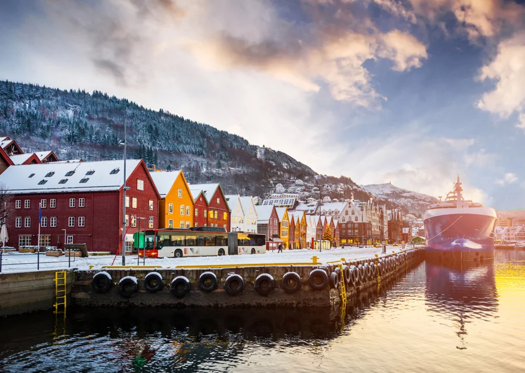 Bergen's Bryggen from the waterfront