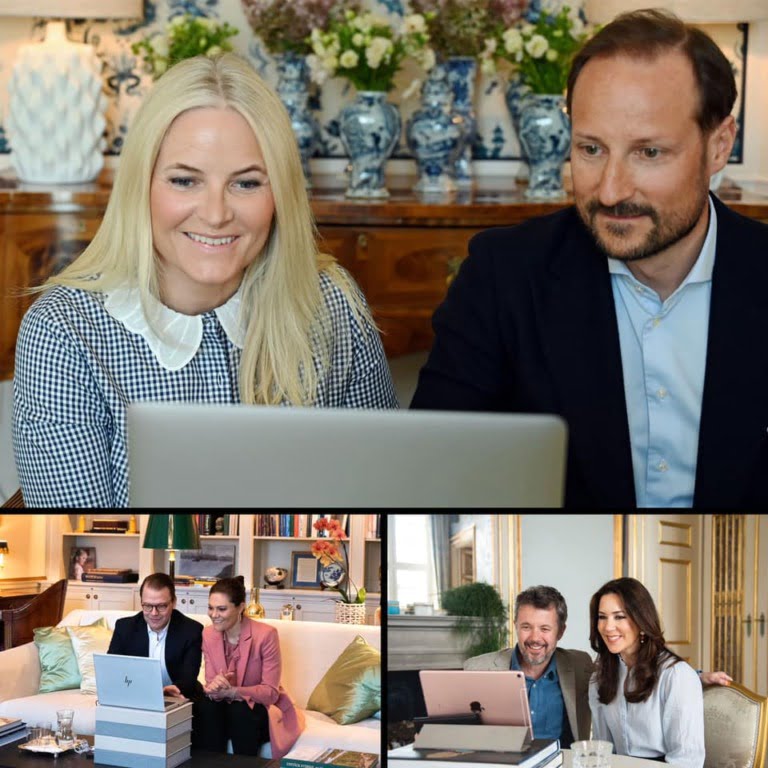 Scandinavian Royal Family Zoom call