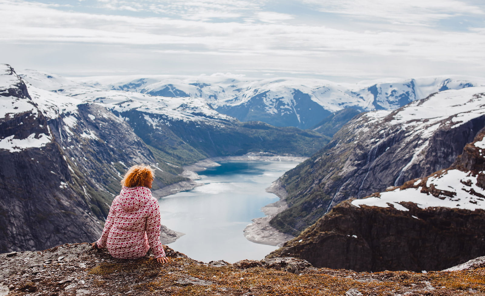 A lonely hiker in Norway