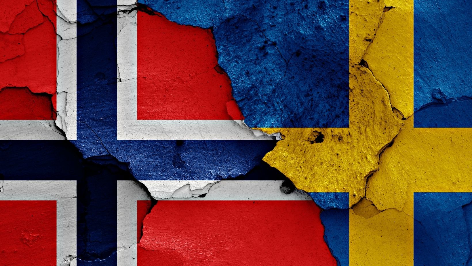 Illustration of Norway-Sweden union flags