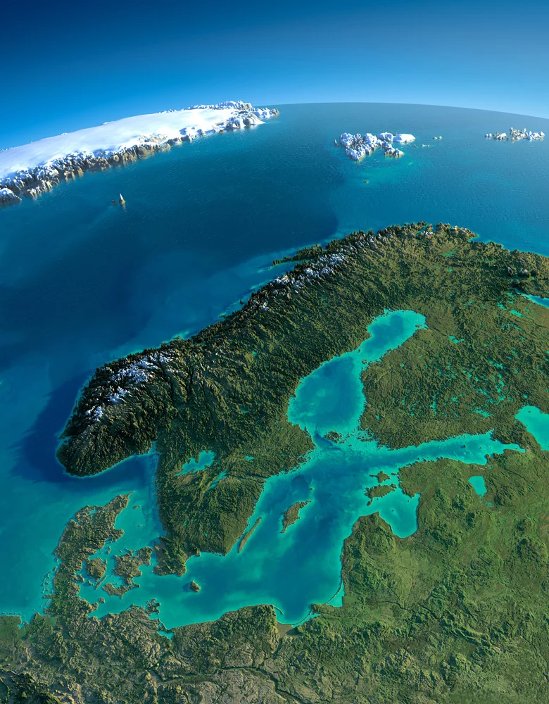 The Scandinavian peninsula is home to Norway and Sweden