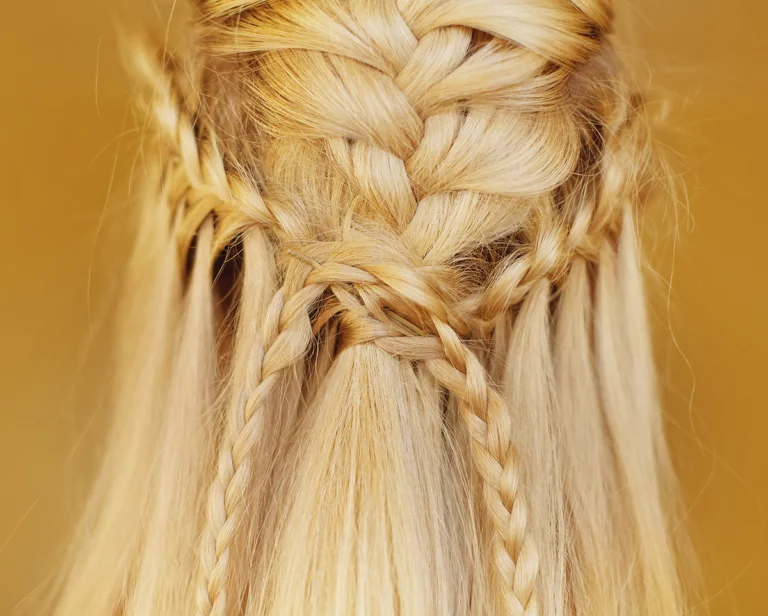 A Nordic wedding hairstyle