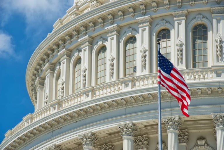 American flag in Washington DC