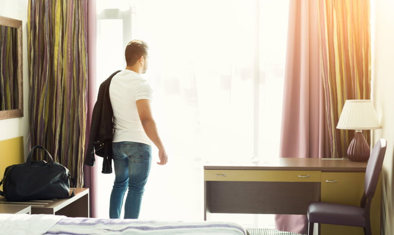 Man in a Norwegian quarantine hotel