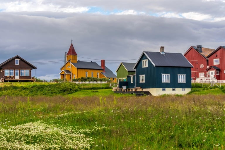 Skallev village in Vadsø, Norway