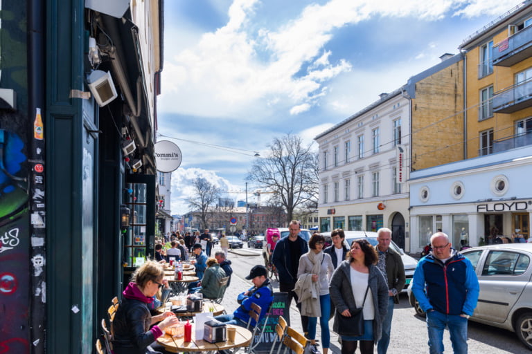 Street scene in Grünerløkka, Oslo