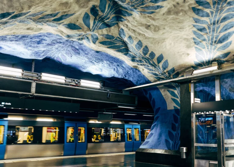 The Stockholm metro doubles as an art gallery