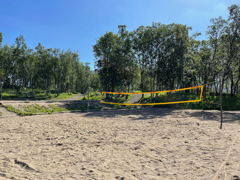 Beach volleyball court in Tromsø, Norway