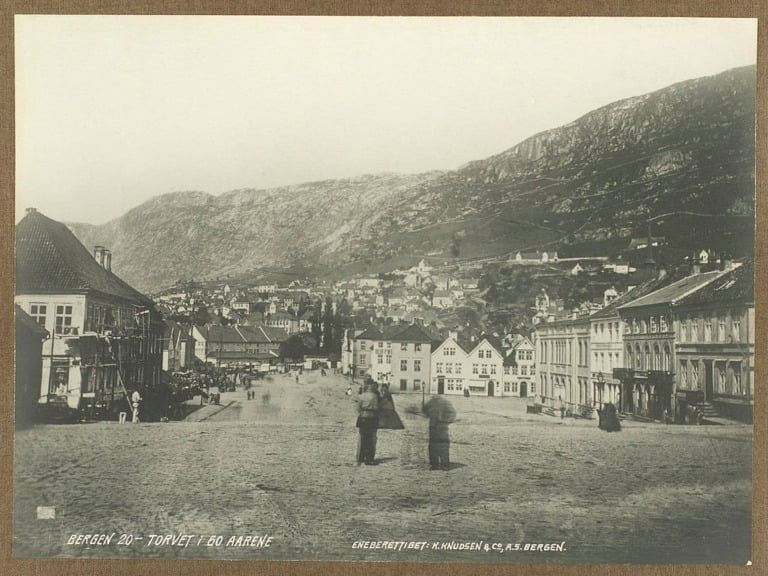 Bergen's Torvet in the 1860s