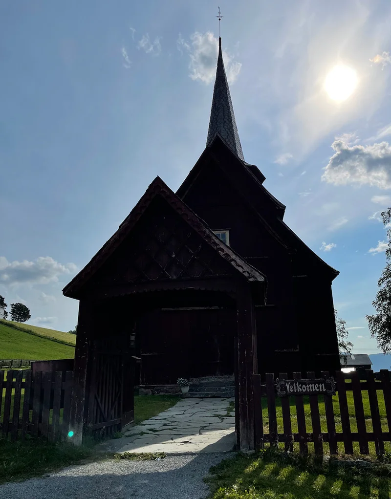 The entrance gate at Hegge stave church