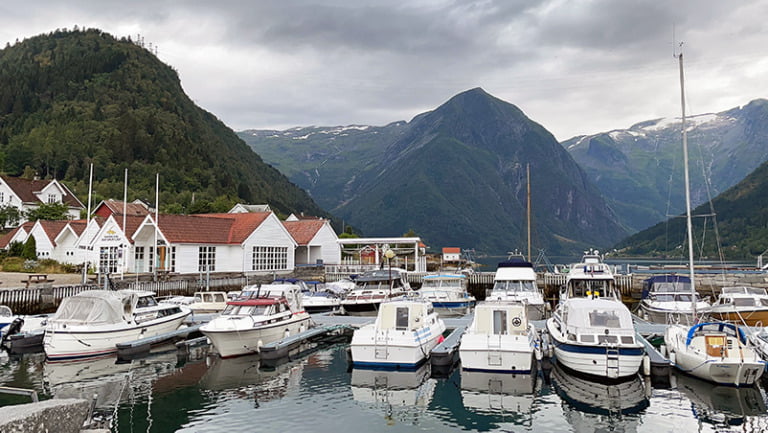 The harbour in Balestrand, Norway