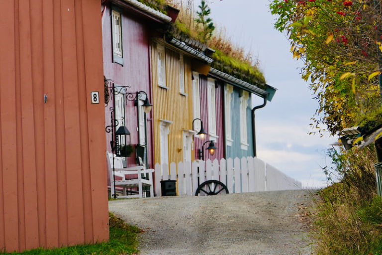 Old street in Mo i Rana, Northern Norway.