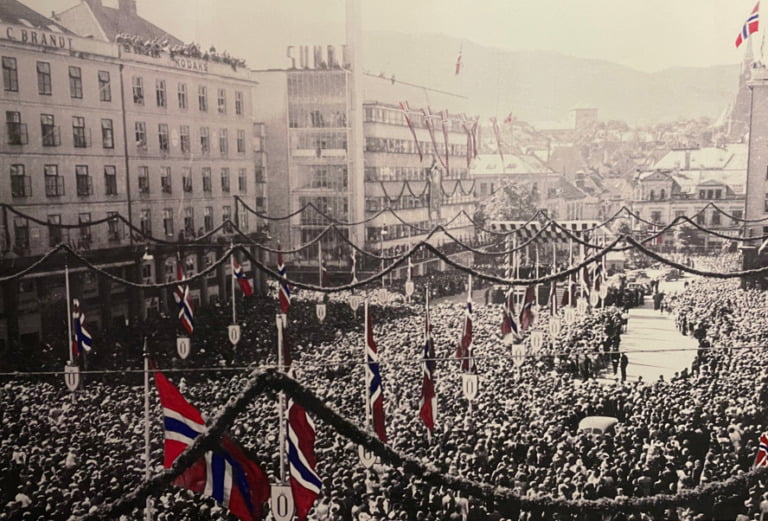 War liberation in Bergen, Norway