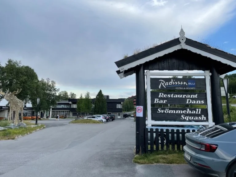 Car park of Radisson Blu Beitostølen