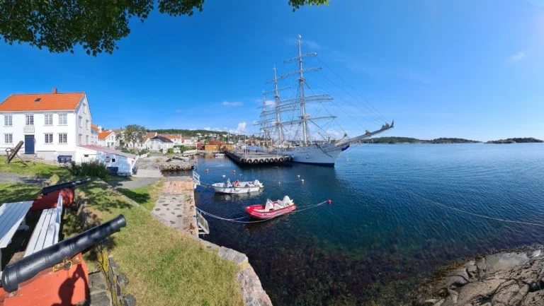 The waterfront of Risør, Norway