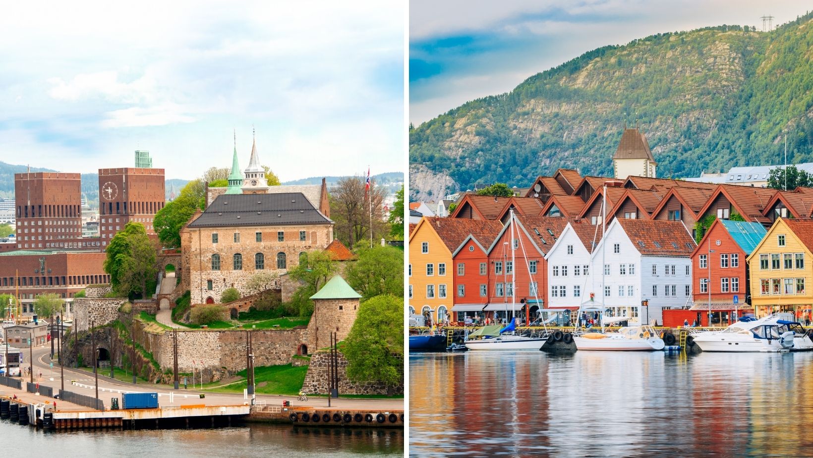 Oslo vs Bergen comparison images