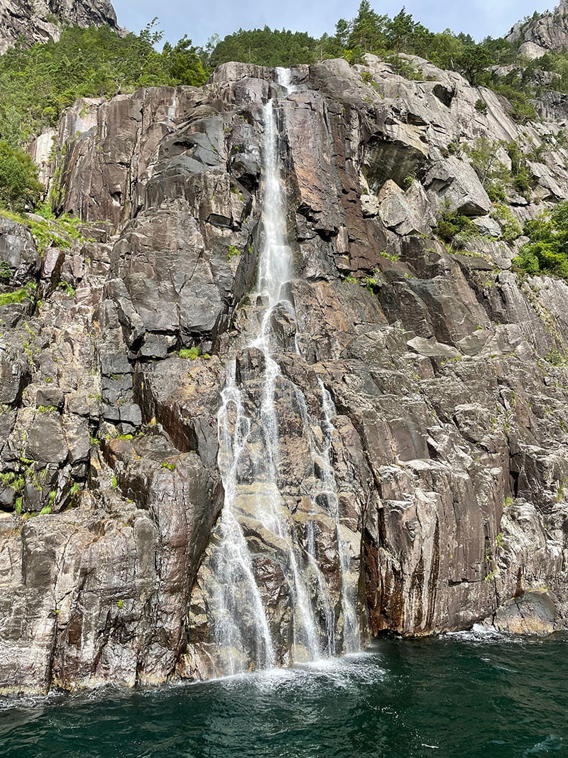 Hengjanefossen on Norway's Lysefjord