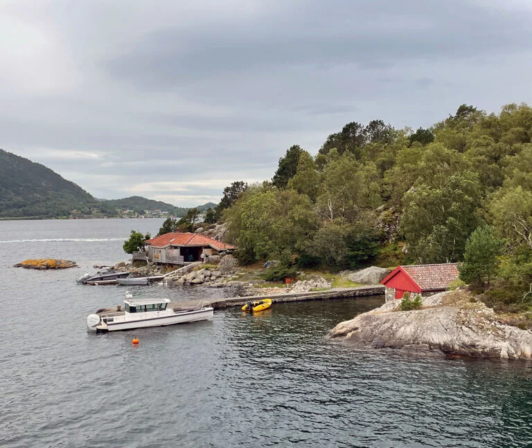 An island on the way to the Lysefjord in Norway