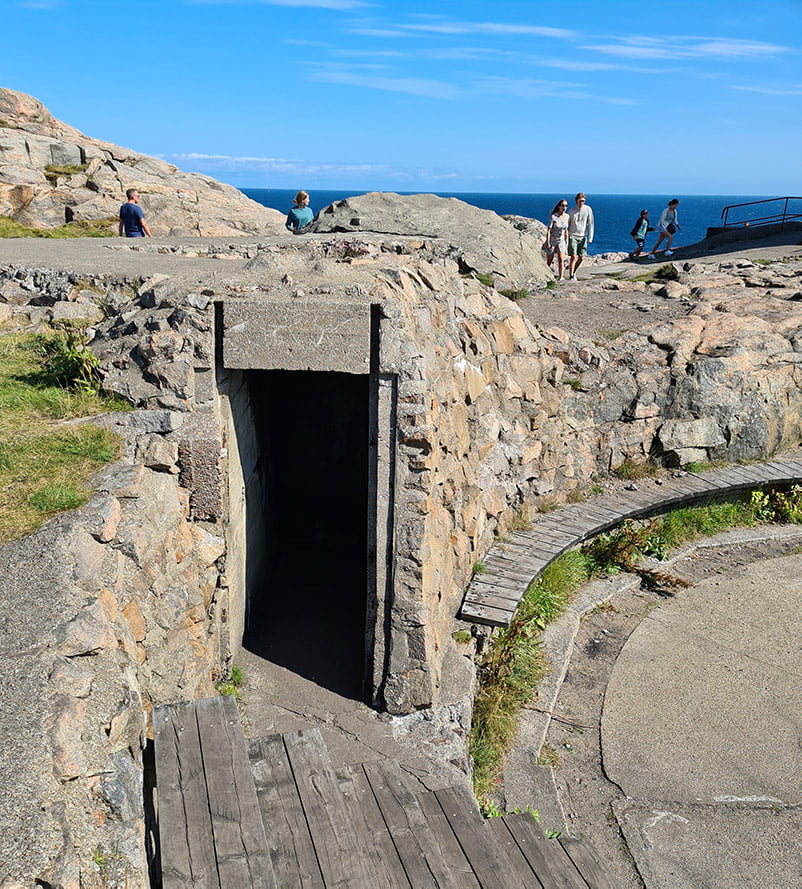 Fortifications added to the lighthouse by German occupiers in World War II