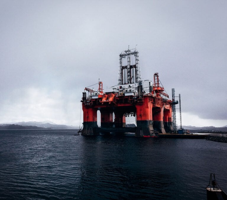 An oil rig in Norway