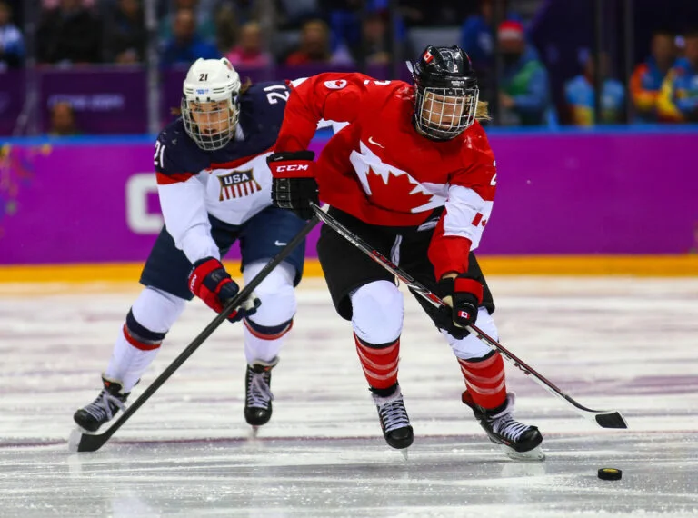 Canada v USA ice hockey match