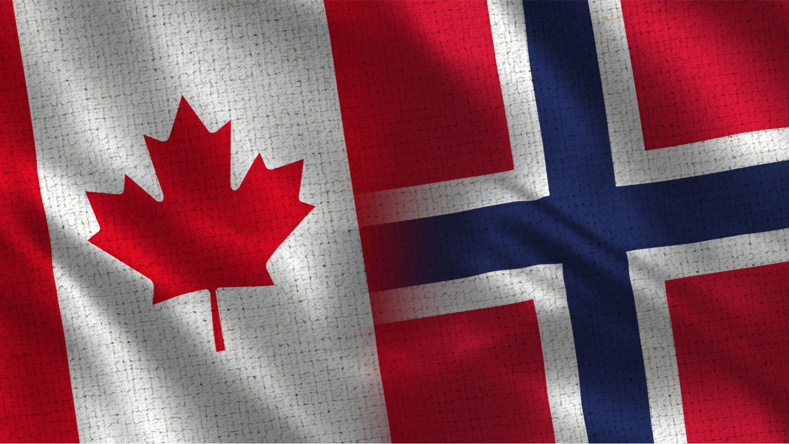 Canada and Norway flags