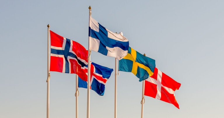 Nordic countries flags