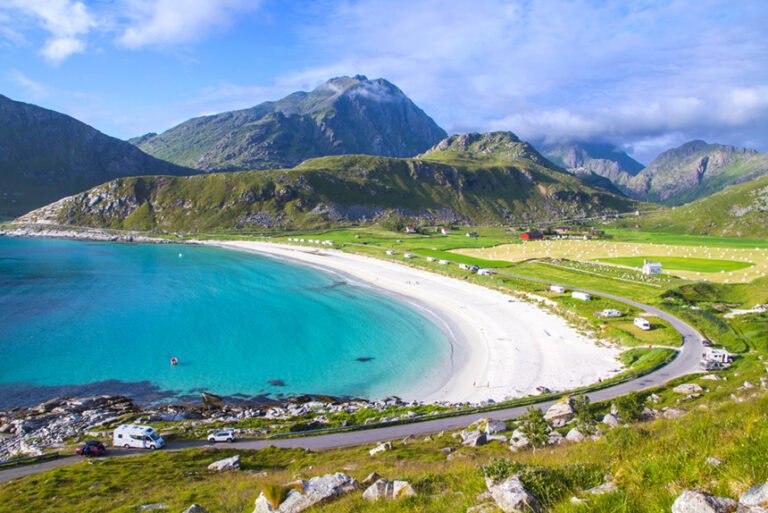 Haukland beach in Norway's Lofoten