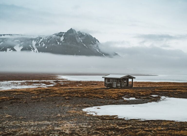 The snowy landscape of Iceland