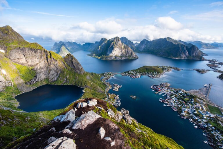 Reine from Reinebringen hike in Lofoten