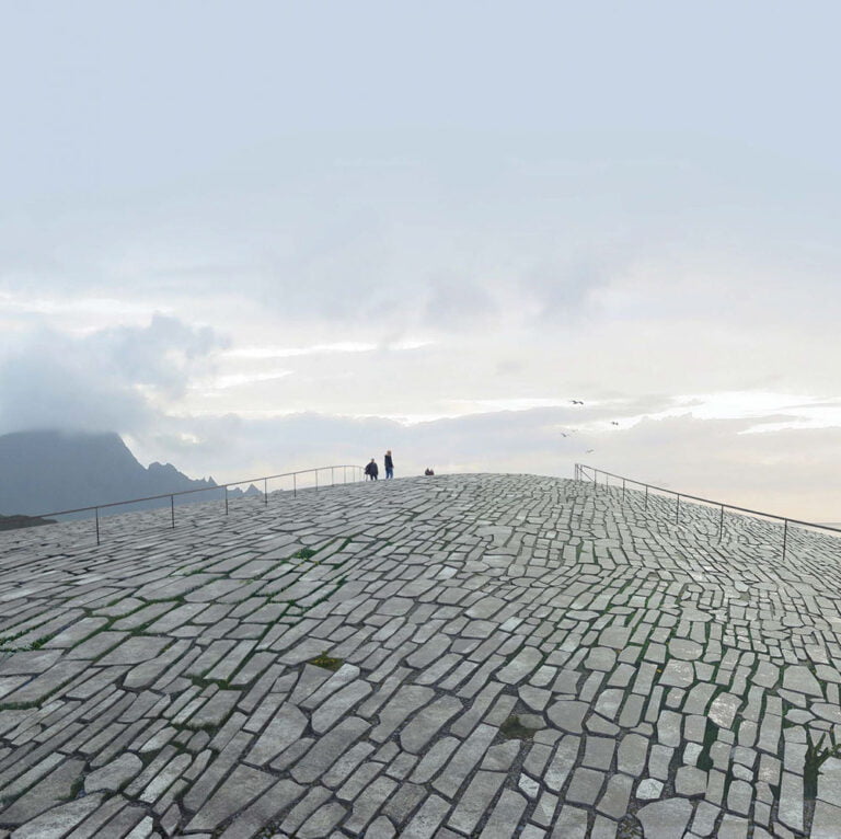 The proposed walkable roof of The Whale visitor centre in Andøya