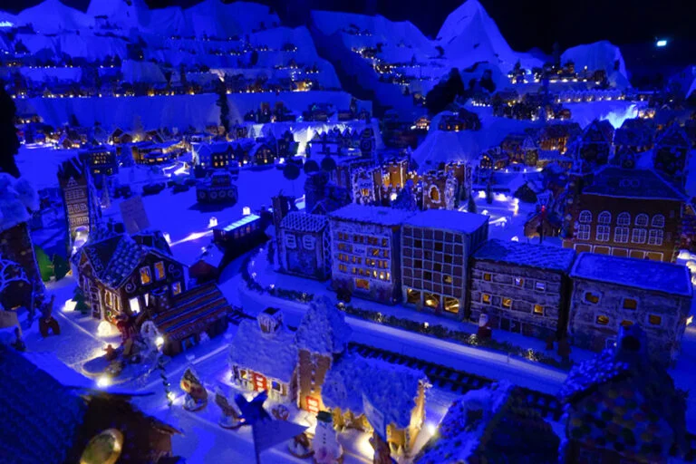 Bergen's Christmas gingerbread town, known as Pepperkakebyen in Norwegian
