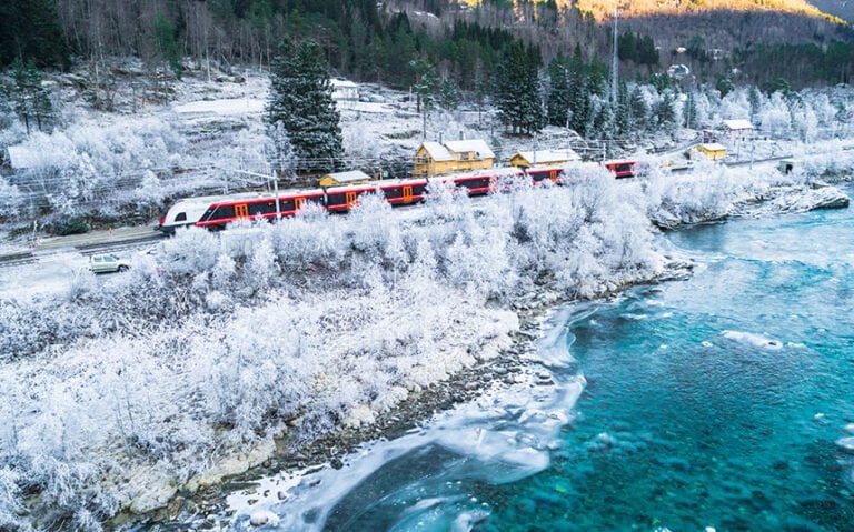 Bergen railway in the winter