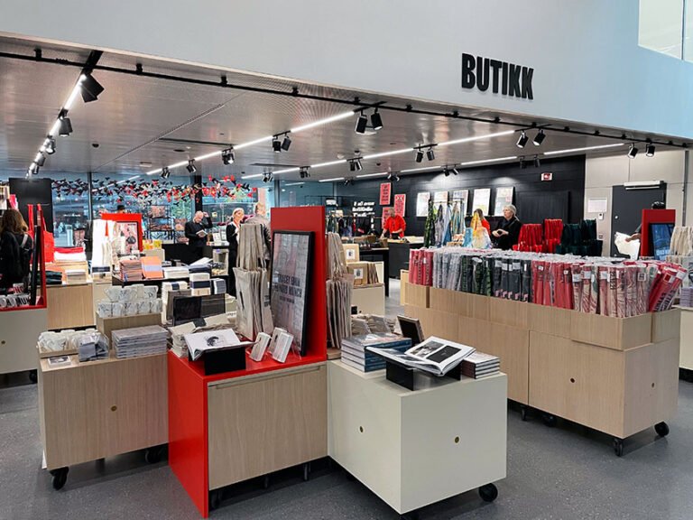 Gift shop in the Munch museum foyer