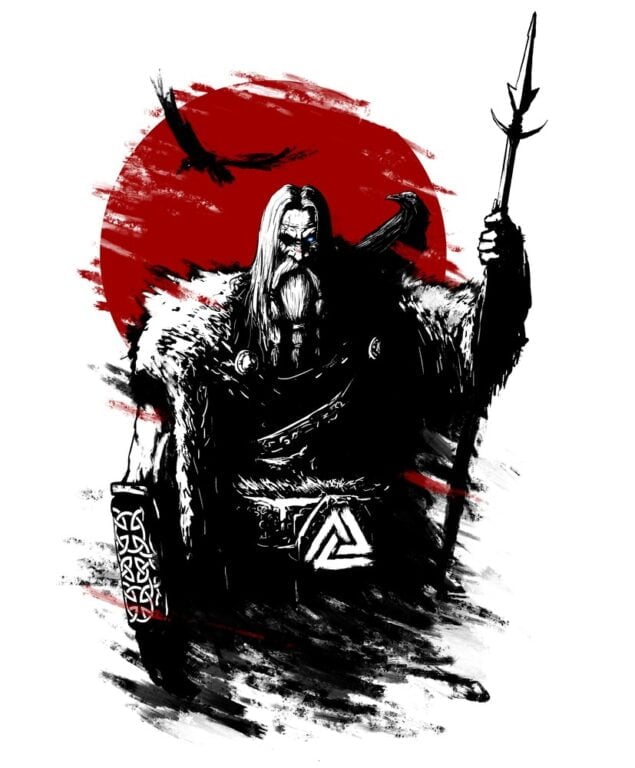 Illustration of Odin