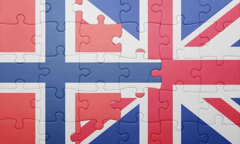 Norway UK flag jigsaw