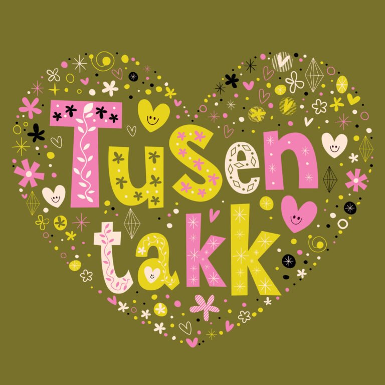 Norwegian tusen takk graphic