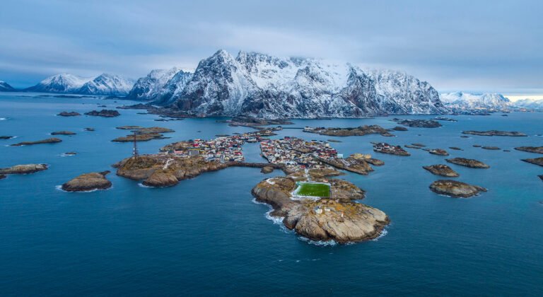 Henningsvaer in the Lofoten Islands of Northern Norway