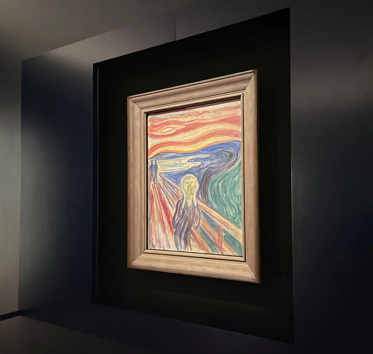 The Scream painting on display