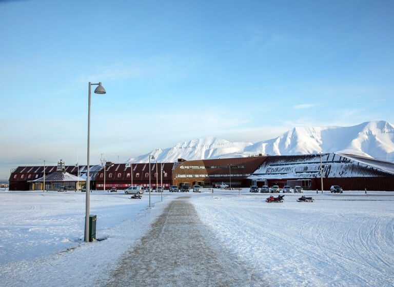 The University Centre in Svalbard (UNIS) in downtown Longyearbyen today.