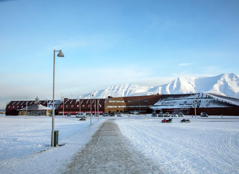 The University Centre in Svalbard (UNIS) in downtown Longyearbyen. Photo: David Nikel.