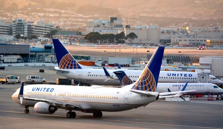 United Airlines planes on the tarmac